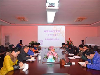 Xiangtan Hengxin Party Branch Holds a Special Organizational Life Meeting on "Three Stricts and Three Realities"