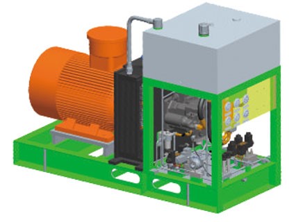 Vertical single pump hydraulic station