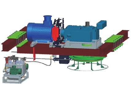 Mechanical overhead single wheel single groove drive device