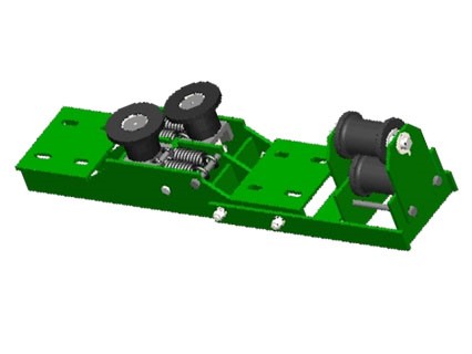 Rope pressing wheel group