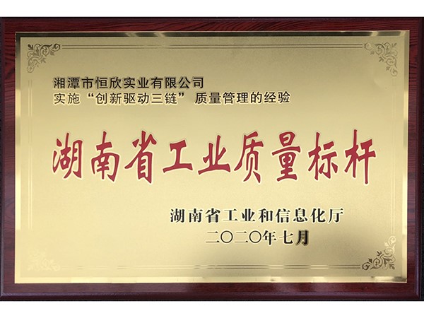 Hunan Province Industrial Quality Benchmark