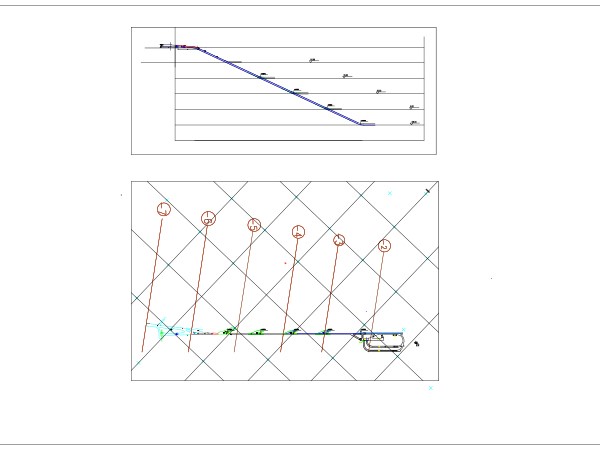 Blind inclined well bottom design plan