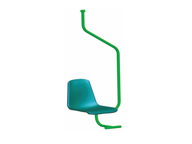 Backrest side suspension rod type suspension chair